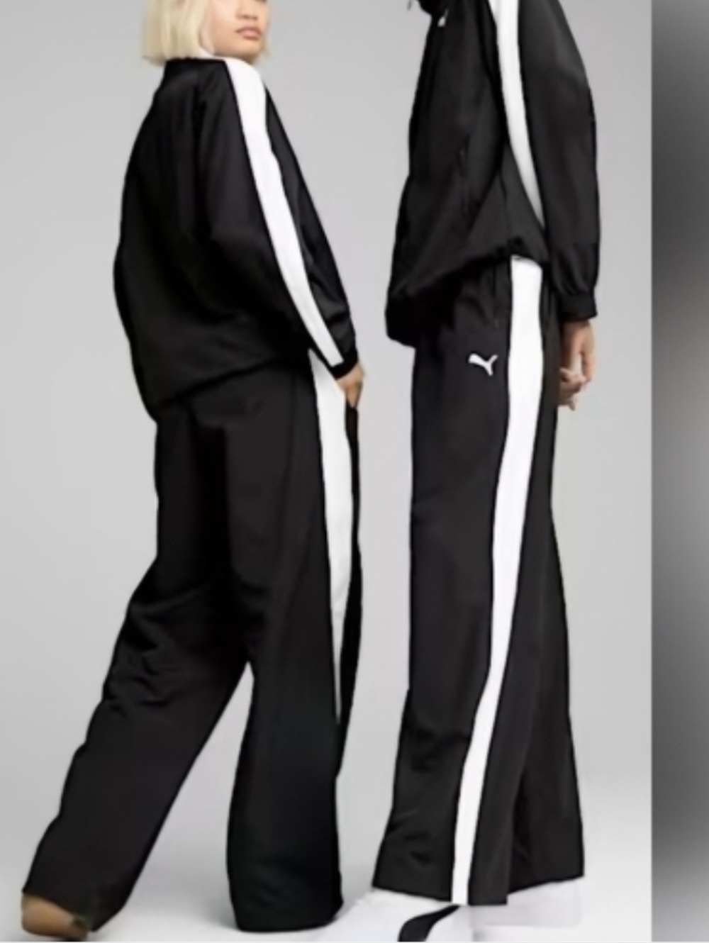 UNISEX...Puma Black and White Tracksuit..SIZE:S